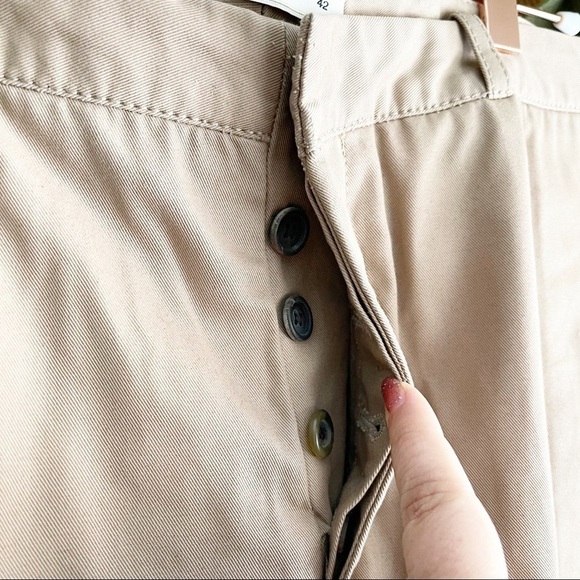 Prada Khaki Button Fly High Rise Pants - Picture 4 of 6